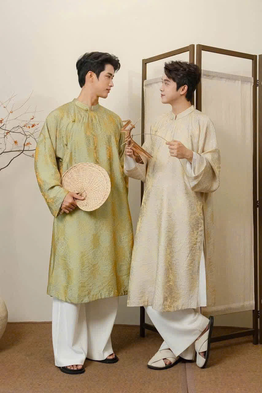 AODAI286 - màu xanh